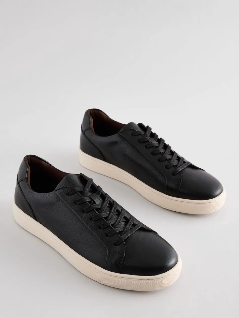 Black Leather Trainers