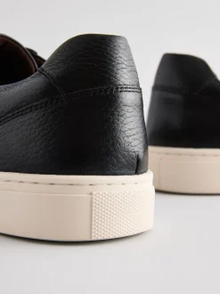 Black Leather Trainers