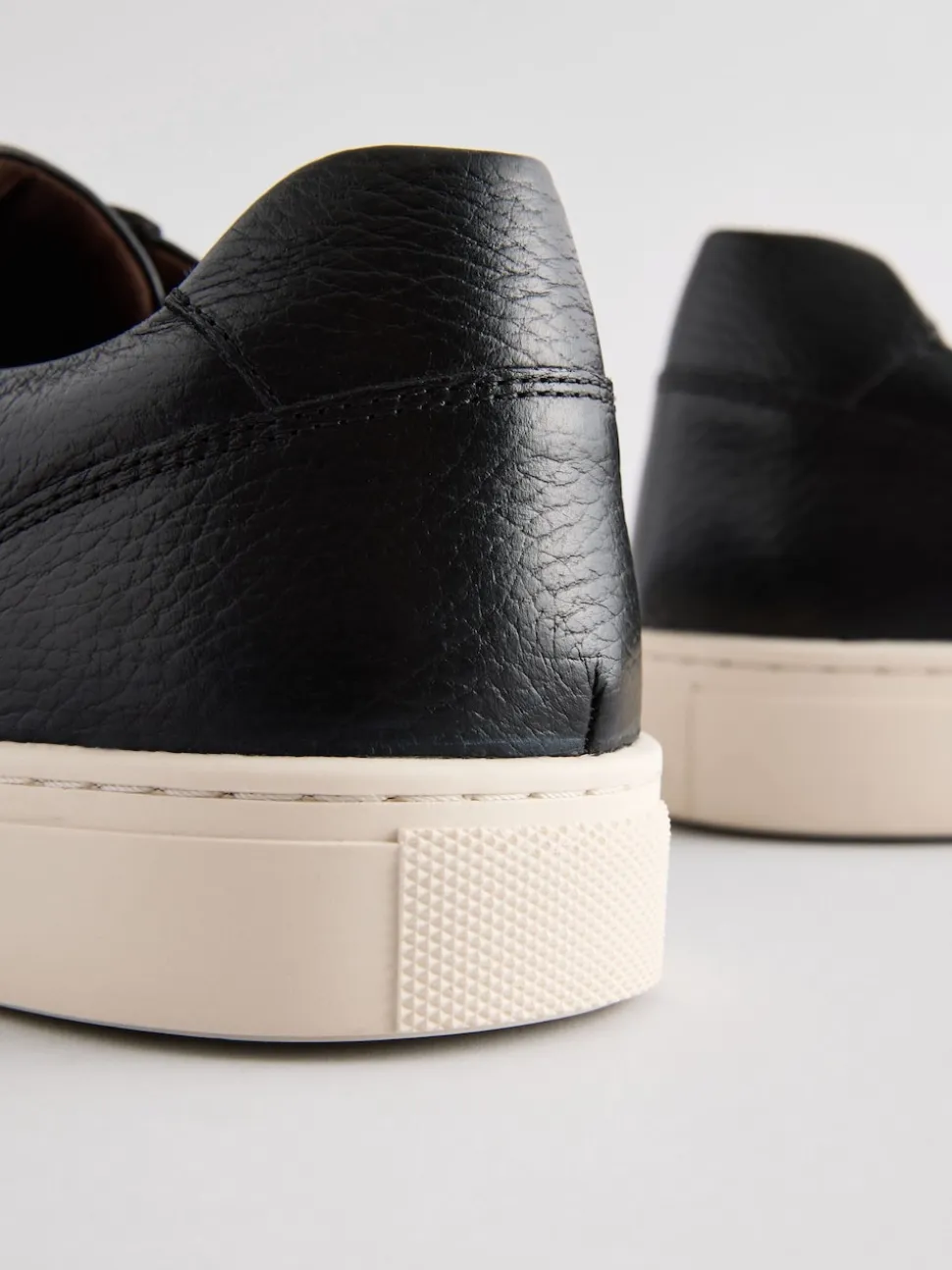 Black Leather Trainers