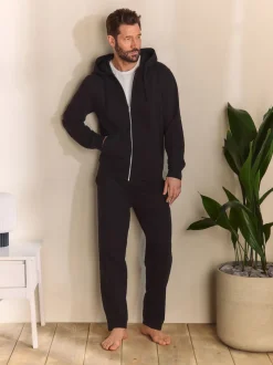 Black Lightweight Zip Up Hoodie
