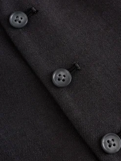 Black Linen Suit Waistcoat