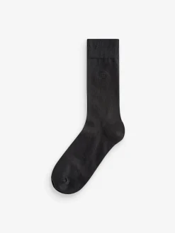 Black Logo 15 Pack Embroidered Lasting Fresh Socks