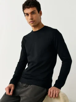 Black Long Sleeve Layering T-Shirts 5 Pack