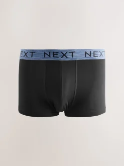 Black Marl Waistband Hipster Boxers 5 Pack