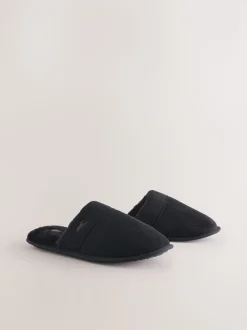 Black Mule Slippers