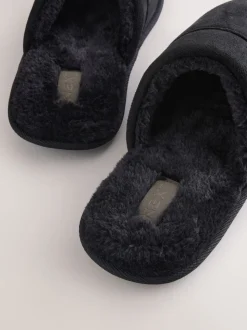 Black Mule Slippers