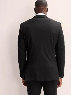 Black Muscle Fit Motionflex Stretch Suit Jacket