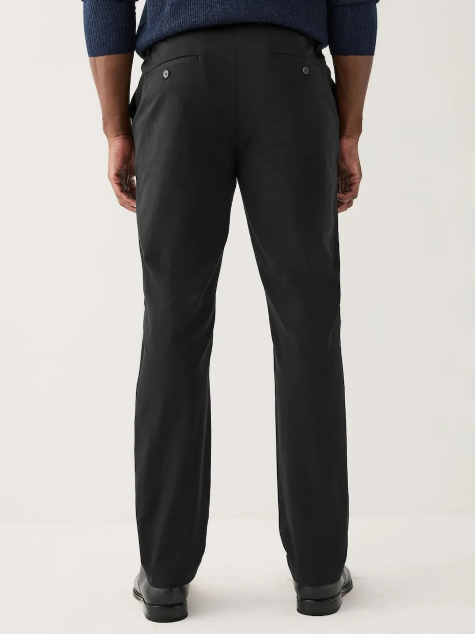 Black Muscle Fit N.Premium Smart Cotton TENCEL™ Lyocell Blend Chinos With Comfort Waistband