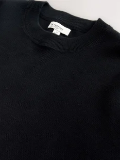 Black N. Premium Cotton Rich Relaxed Fit Mid Weight Knitted Sweatshirt