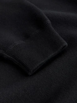 Black N. Premium Cotton Rich Relaxed Fit Mid Weight Knitted Sweatshirt