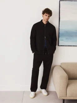 Black N. Premium Soft Touch Scuba Slim Fit Open Joggers