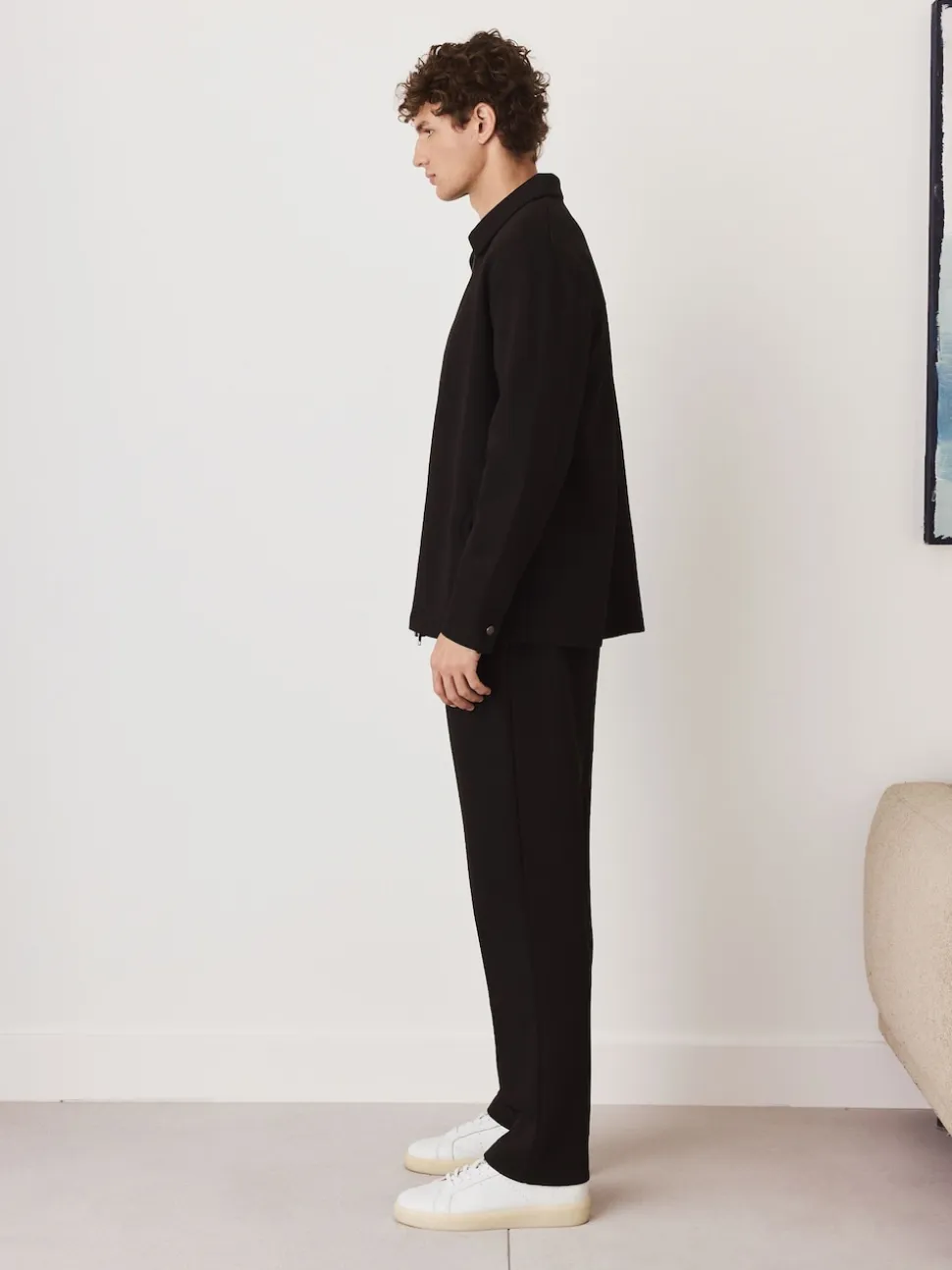 Black N. Premium Soft Touch Scuba Slim Fit Open Joggers