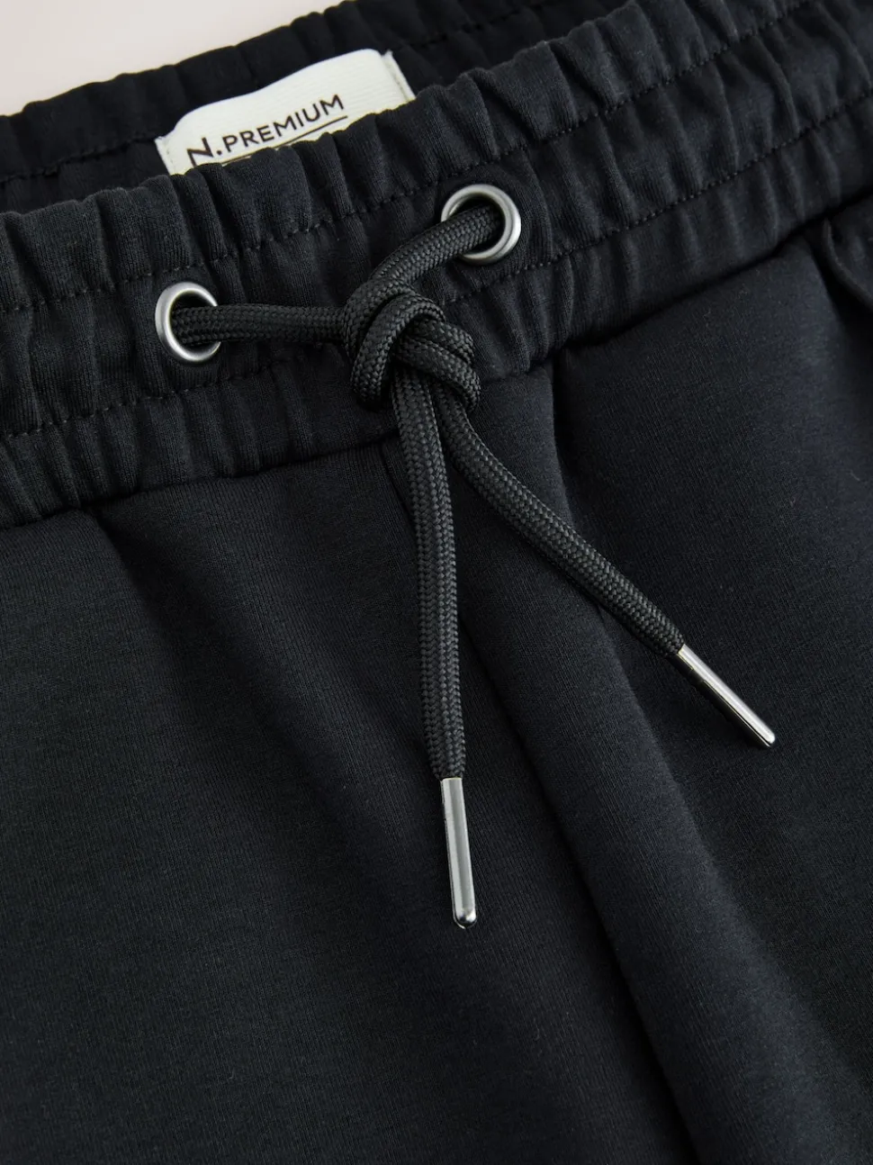 Black N. Premium Soft Touch Scuba Slim Fit Open Joggers