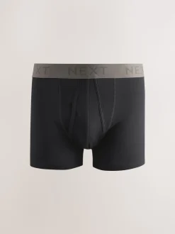 Black Neutral Waistband A-Front Boxers 10 Pack
