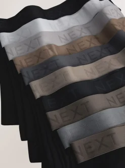 Black Neutral Waistband A-Front Boxers 10 Pack