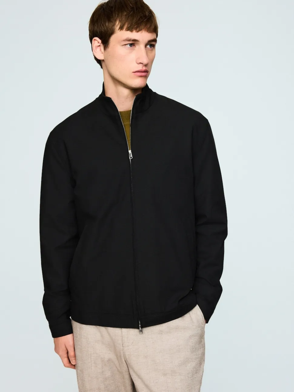 Black N.Premium Motionflex Smart Funnel Jacket with Stretch