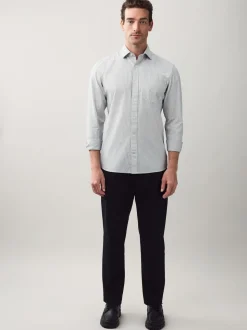 Black N.Premium Regular Tapered Fit Smart Cotton Chinos with Elasticated Back and Stretch