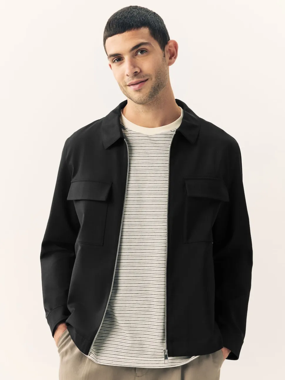 Black N.Premium Smart Technical Jacket With Stretch