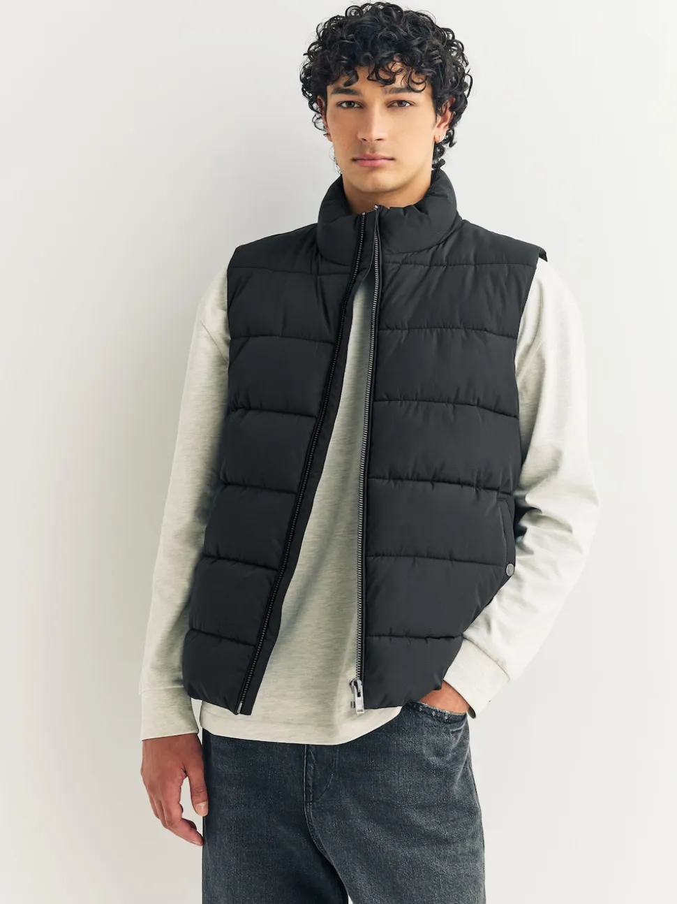 Black N.Premium Textured Premium Parka Jacket