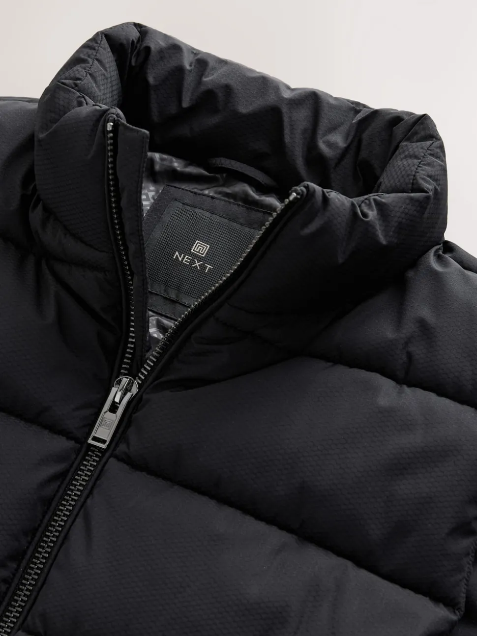 Black N.Premium Textured Premium Parka Jacket