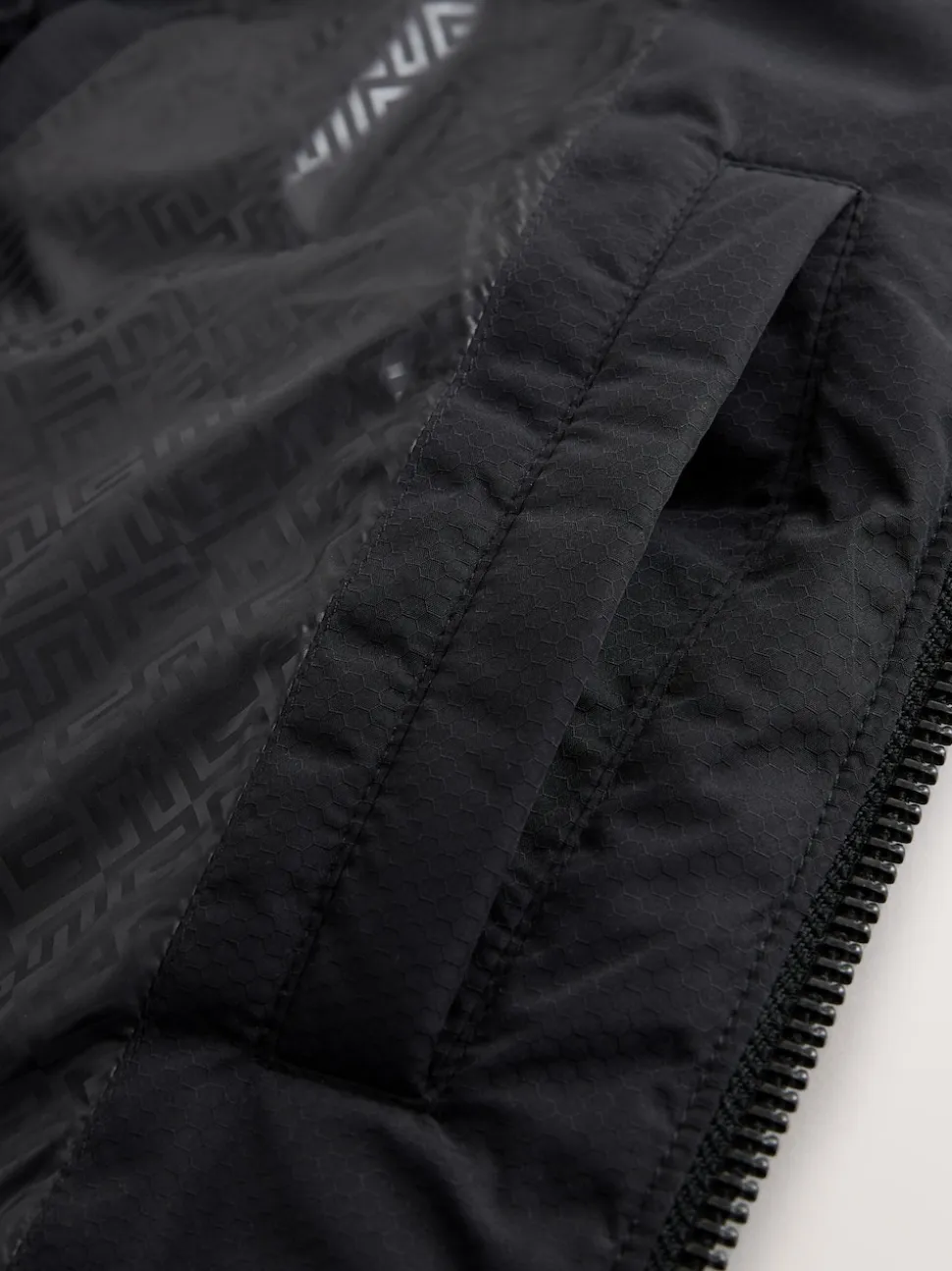 Black N.Premium Textured Premium Parka Jacket