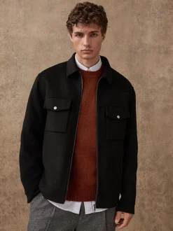 Black N.Premium Wool Rich Soft Touch Jacket