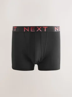 Black Ombre Waistband 5 Pack A-Front Cotton Rich Boxers