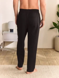 Black Open Loopback Soft Touch Cuffed Joggers
