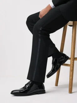 Black Patent Leather Derby Shoes