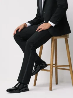 Black Patent Leather Derby Shoes