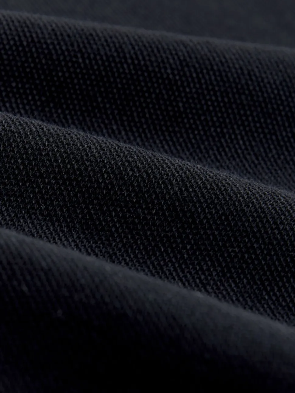 Black Pique Jersey Long Sleeve Over Shirt