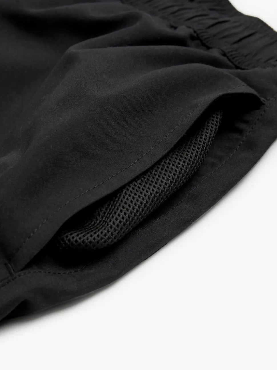 Black Plain Essential Swim Shorts
