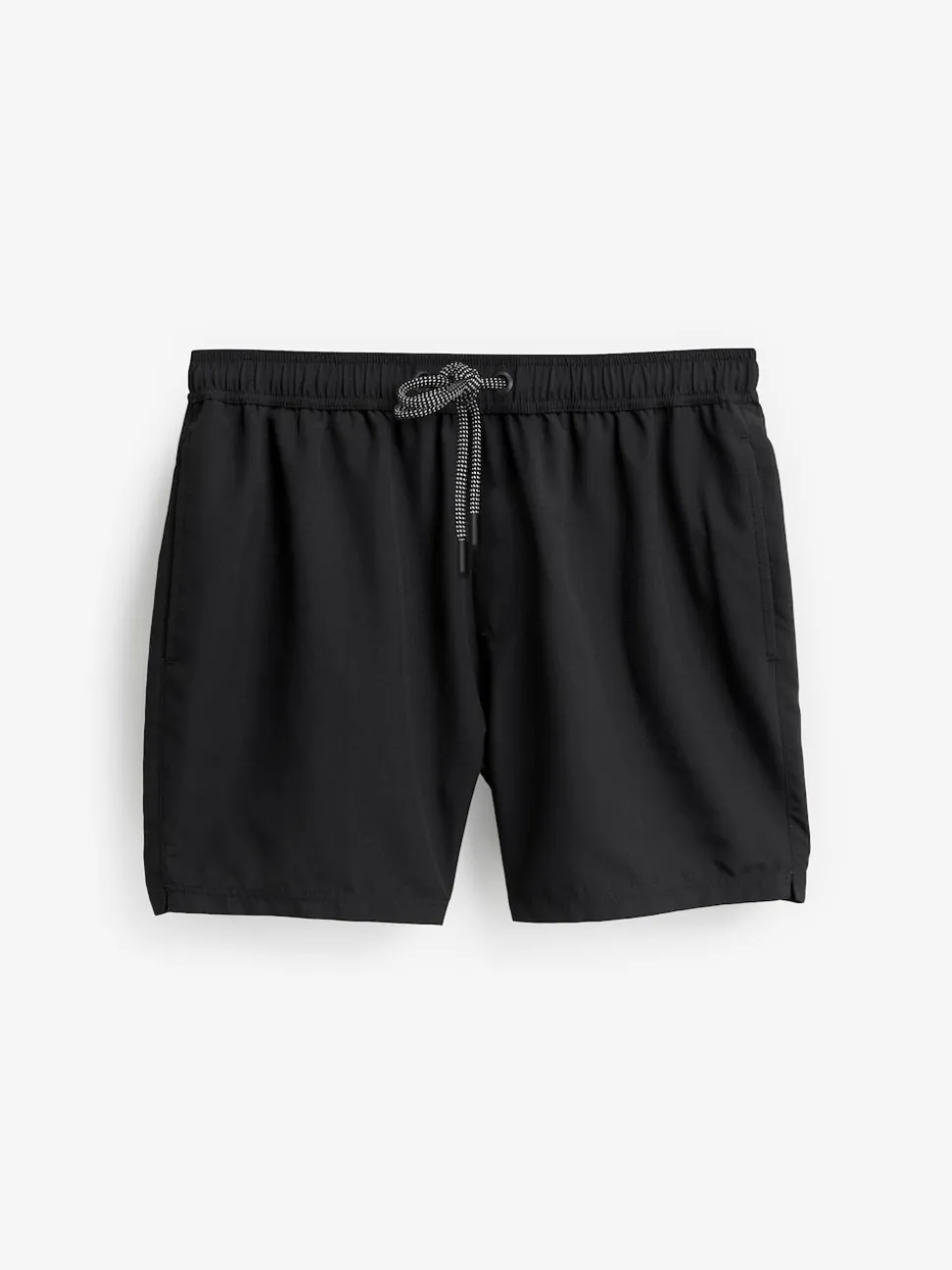 Black Plain Essential Swim Shorts