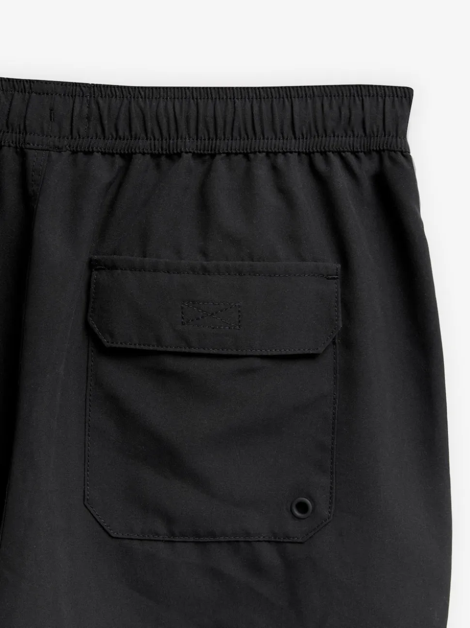 Black Plain Essential Swim Shorts