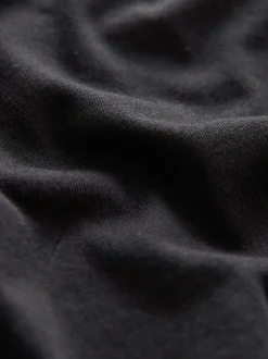 Black Pure 100% Cotton Layering Vests 2 Pack