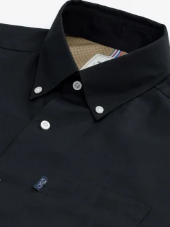 Black Regular Fit Button Down Easy Iron Oxford Shirt