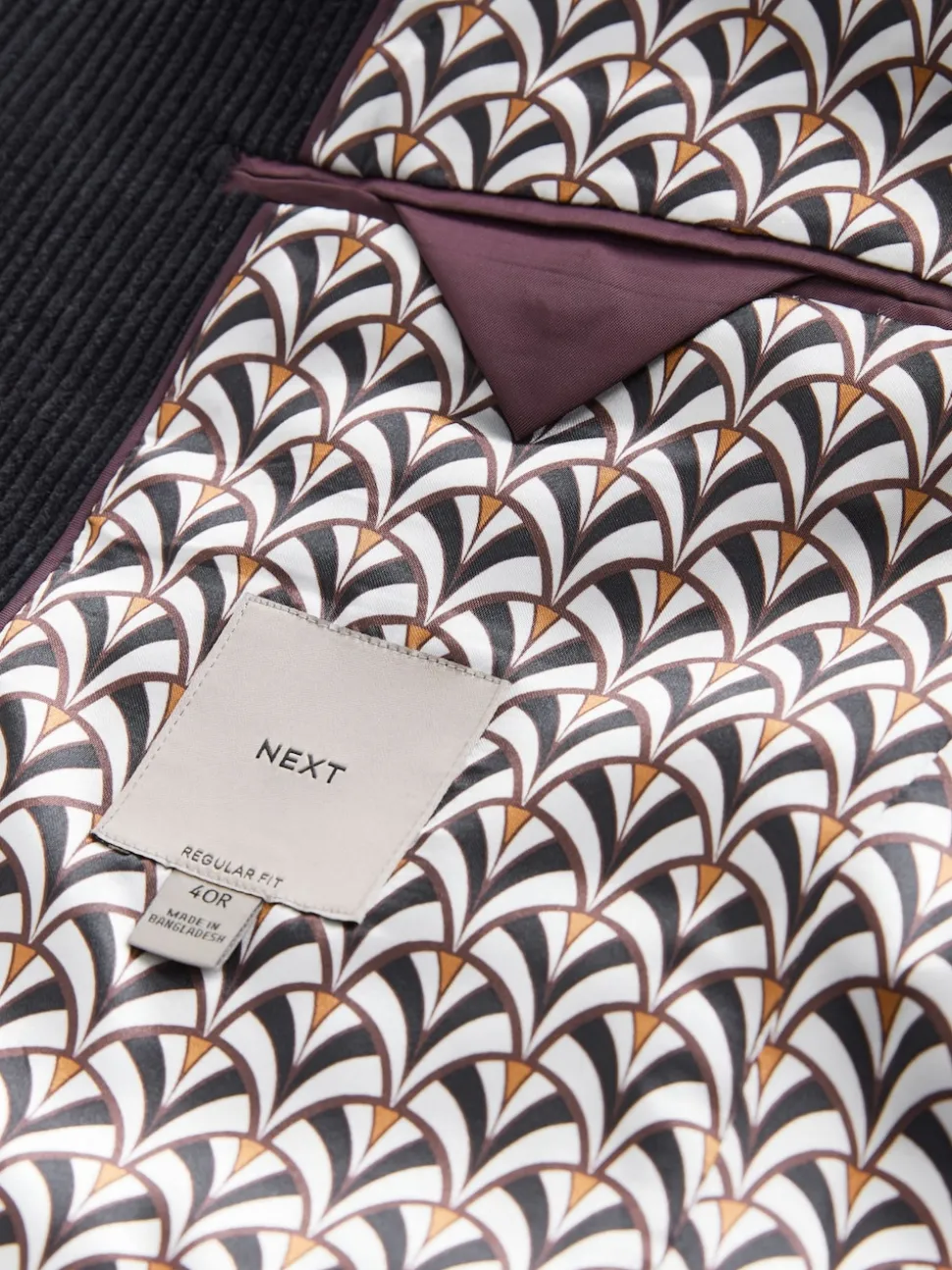Black Regular Fit Cord Blazer