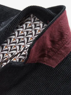 Black Regular Fit Cord Blazer
