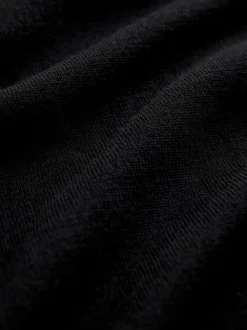 Black Regular Fit Cotton Rich Roll Neck Jumper