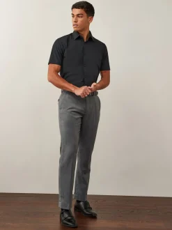 Black Regular Fit Easy Care Smart Shirt