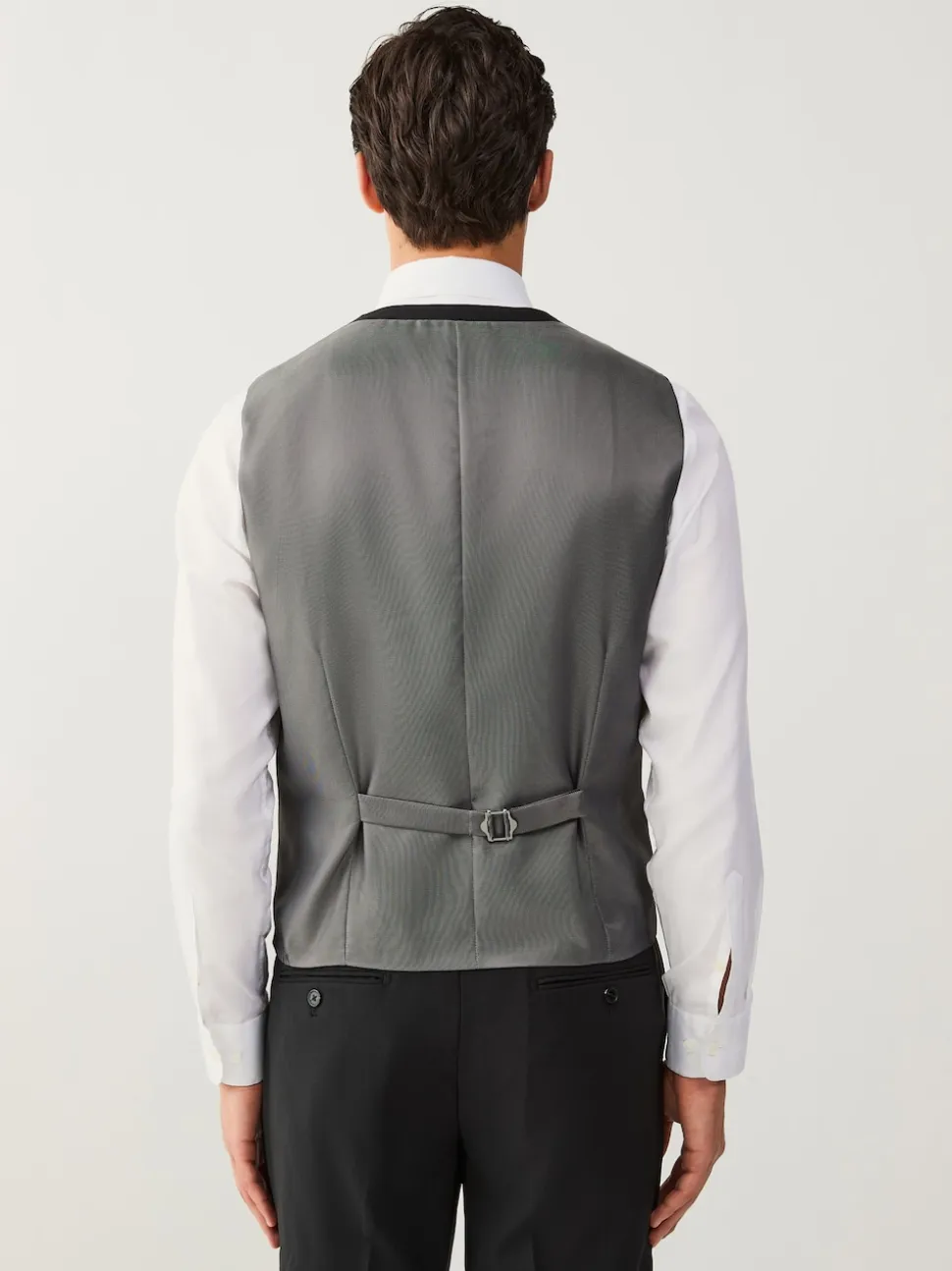 Black Regular Fit Essential Suit Waistcoat