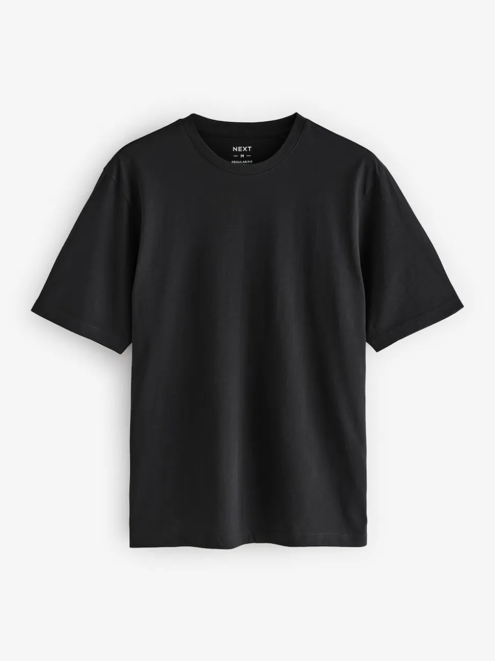 Black Regular Fit Essential Cotton T-Shirts 6 Pack