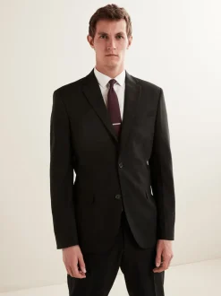 Black Regular Fit Essential Suit Jacket