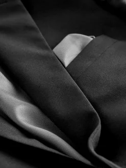 Black Regular Fit Essential Suit Jacket