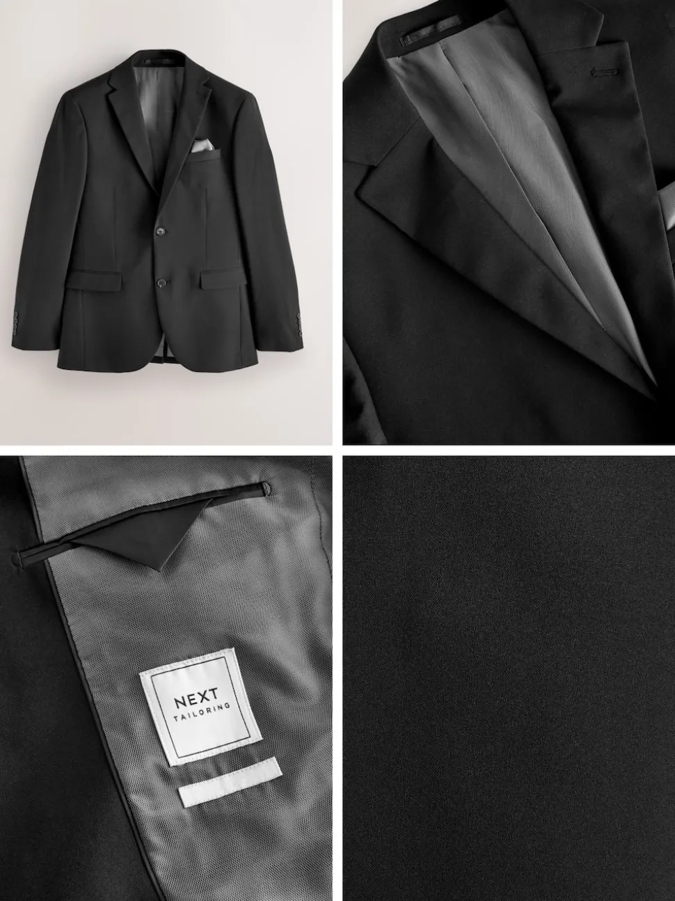 Black Regular Fit Essential Suit Jacket