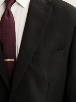 Black Regular Fit Essential Suit Jacket