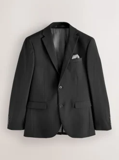 Black Regular Fit Essential Suit Jacket