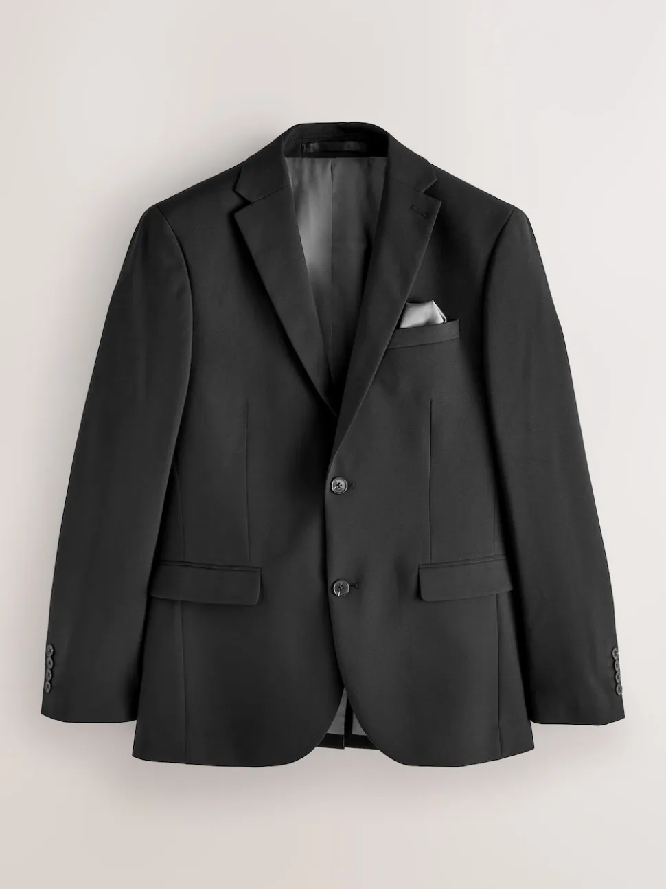 Black Regular Fit Essential Suit Jacket