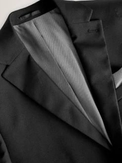 Black Regular Fit Essential Suit Jacket