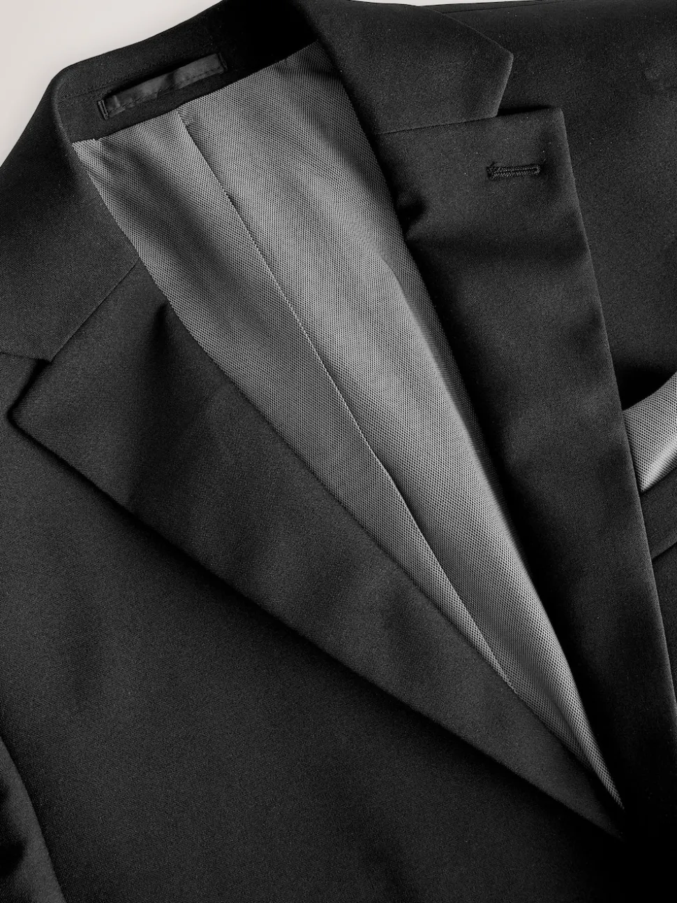 Black Regular Fit Essential Suit Jacket